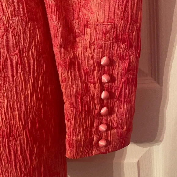 Rotate by Birger Christensen Jacquard Mini Dress Pink Carnation Size 8 - Picture 6 of 7